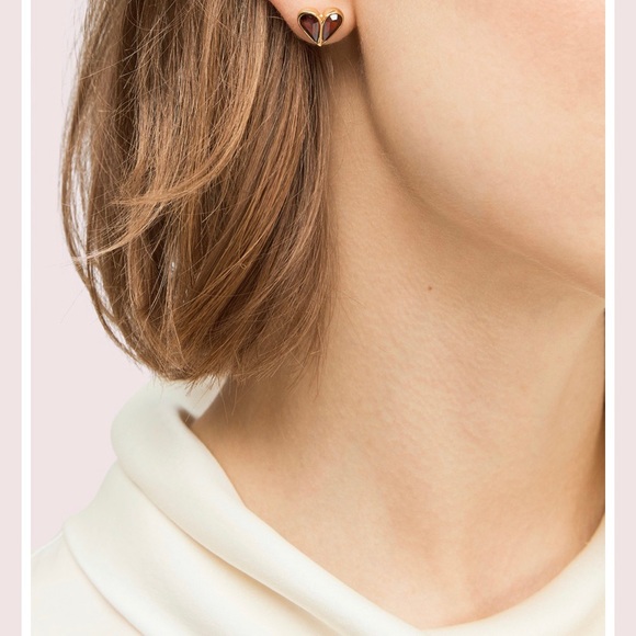 NWT Kate Spade Heart Stud Earrings - Picture 2 of 4